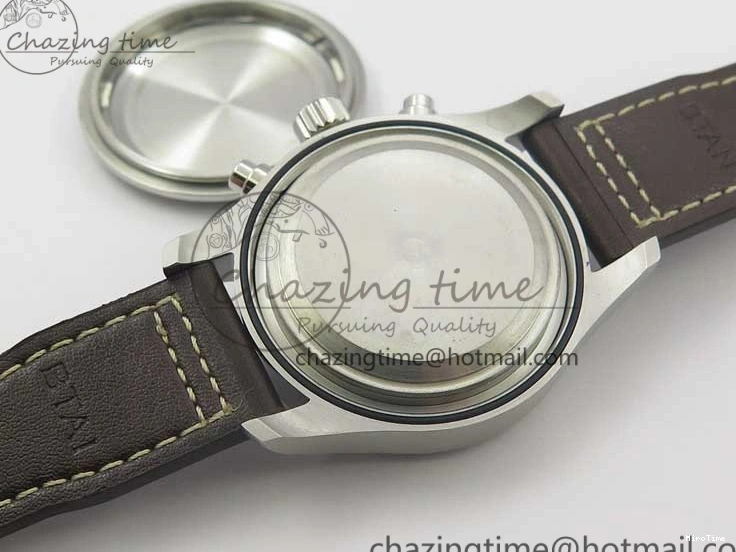 MIROTIME 1221 Pilot Chrono Spitfire IW387903 SS ZF 1:1 Best Edition Black Dial on Brown Leather Strap A OdorResistant 7127